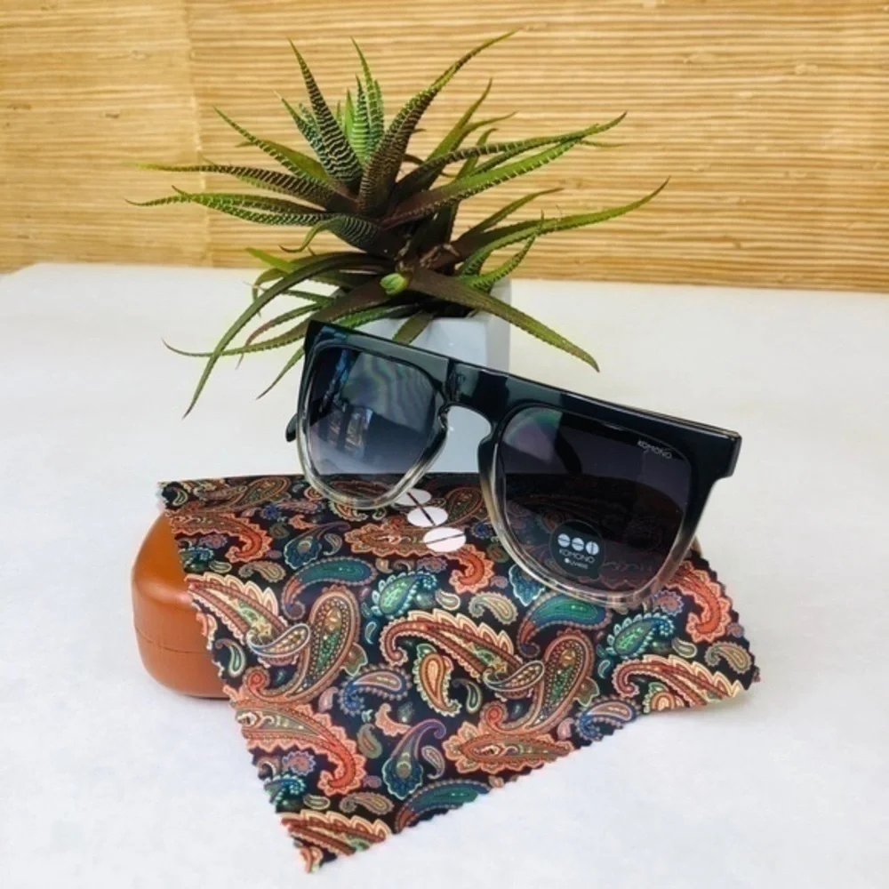 KOMONO Sunglasses Black Gray NEW